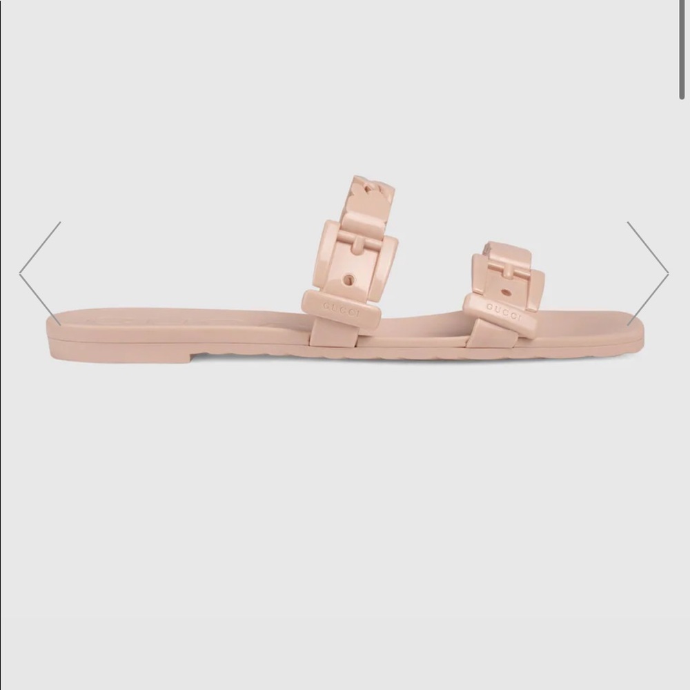 Gucci Rubber Slides gently used. Pink size 39 or size 9 US. Rare!